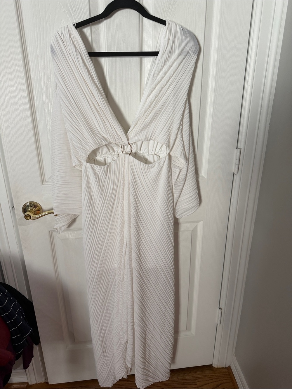 NWT Significant Other Women's Size 6 Akila Plissé Cut-Out Maxi white Dress $372